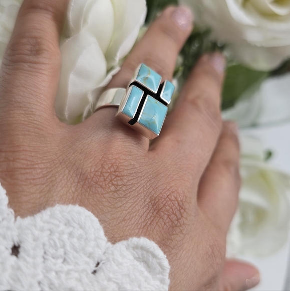 ❤️ TURQUESA STERLING SILVER RING - Picture 5 of 11